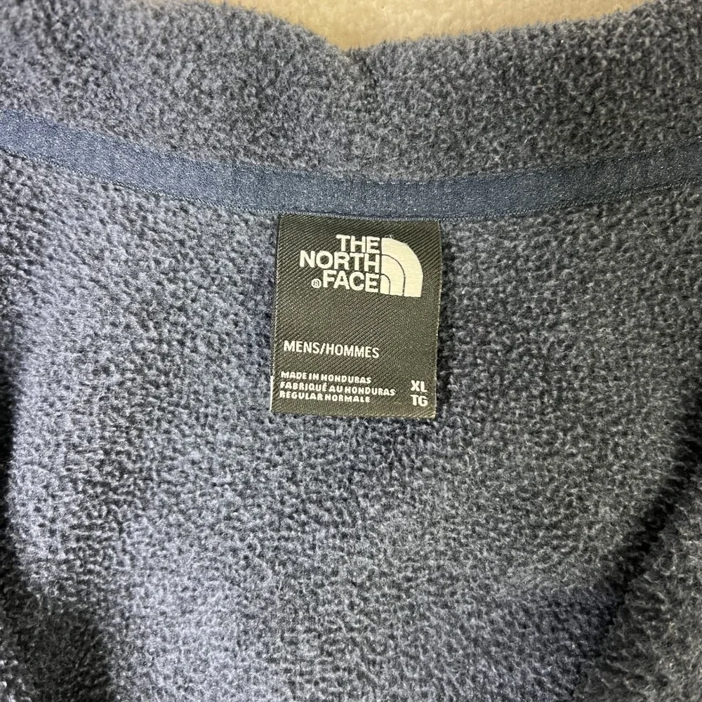 The North Face Denali Half Zip Fleece Jacket Navy Blue Half Zip Pocket Men's XL